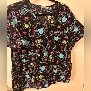 Monsters Inc Scrub Top